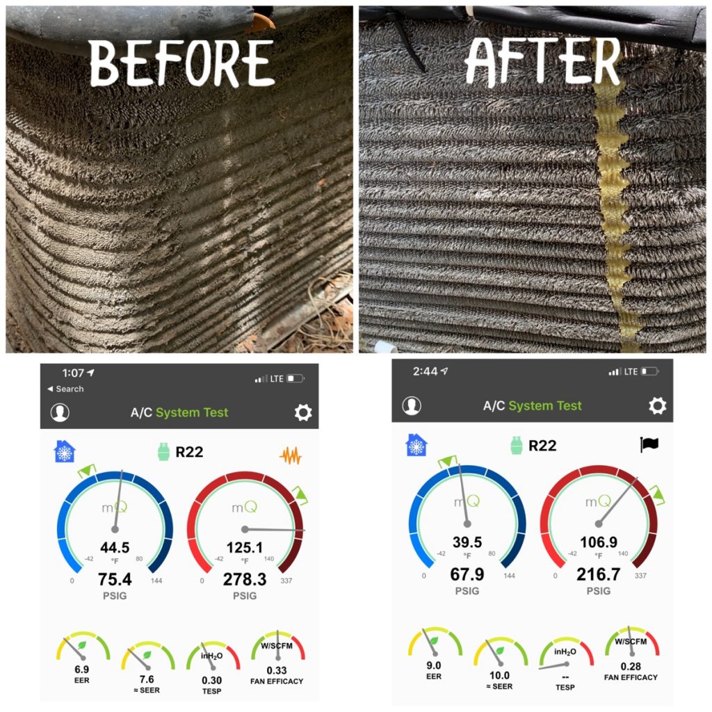 Clean a coil hvac store