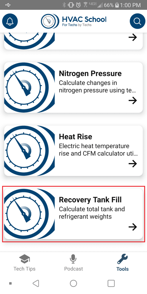 Calculate Recovery Tank Fill the Easy Way - HVAC School